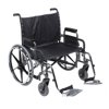 Sentra Deluxe Heavy Duty Extra Extra Wide Wheelchair With Detachable Desk Arm Swing Away Footrests, 30" Seat