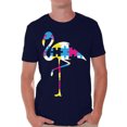 thumbnail image 1 of Awkward Styles Flamingo Puzzle Piece for Autism Awareness Men's Autism T Shirt Autism Awareness Shirts Autistic Pride Gifts for Him Autism Tshirt Flamingo Gifts for Autism Autism Support Tshirt, 1 of 4