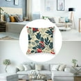 thumbnail image 5 of Shangniulu Christmas Pillow Covers 2 Pcs, Navy Blue Red Floral Decorative Throw Pillows for Couch, Xmas Flower Outdoor Decor Pillowcase Cushion Cover for Bed Sofa White, 5 of 7
