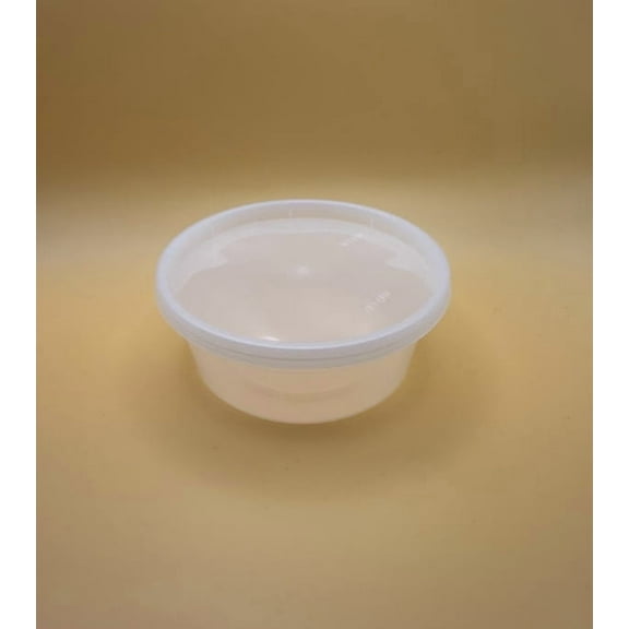 8 oz Plastic Deli Containers with Lids - 48 Pack, Leakproof & Stackable for Kitchen Storage | BPA-Free, Microwave/Dishwasher/Freezer Safe   Meal Prep Deal