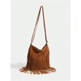 thumbnail image 2 of Women's Fringe Crossbody Tote Bags Boho Tassel Hobo Shoulder Bag, 2 of 6