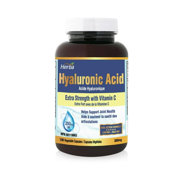 Herba Hyaluronic Acid Supplement 300mg 100 Vegetable Capsules