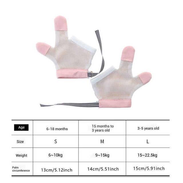 Ltdhehe Stop Doigt Morsure de Doigt Gant Morsure d'Ongles Ajustement Confortable Facile à Utiliser pour Chaque Parent