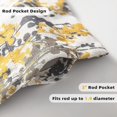 thumbnail image 4 of DriftAway Leah Linen Blend Abstract Floral Blossom Ink Painting Lined Blackout Thermal Insulated Window Curtain Valance Rod Pocket 18"L x 52"W Plus 2" Header Golden Yellow Gray 1 Pack, 4 of 7