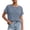 Blue, variant on Crochet Tops for Women Crochet Tops for Women Crochet Lace Knit Crew Neck Boho Short Sleeve Casual Blouse Pink S