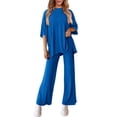 thumbnail image 3 of Conjunto Deportivo PRETTYGARDEN de Dos Piezas para Mujer Azul Real Talla S, 3 of 8