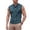 Green, variant on XFeng Men's Ribbed Sleeveless Henley Tank Top, Stand Collar Casual Muscle Shirt