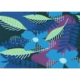 thumbnail image 1 of Ahgly Company Indoor Rectangle Patterned Blue Whale Blue Area Rugs, 2' x 5', 1 of 6