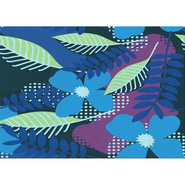 Ahgly Company Indoor Rectangle Patterned Blue Whale Blue Area Rugs, 2' x 5'
