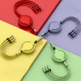 thumbnail image 2 of 3-in-1 On The Soft glue Go Retractable Charging Cable, Support Fast Charging and Data Sync, Compatible with Micro USB, USB-C/Type-C Devices, 2 of 5