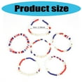 thumbnail image 5 of Pack of 6 Patriotic Beaded Bracelets American Flag Star Charm Jewelry Set, 5 of 15