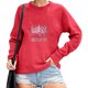 thumbnail image 2 of Sueter Dama Gibobby Sudadera con capucha para Mujer estampado gráfico divertido Cuello redondo Manga larga Rojo M, 2 of 4