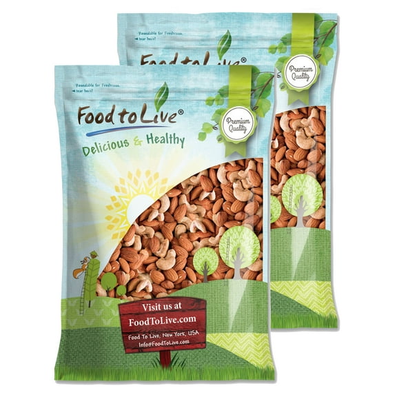 Dry Roasted Almonds and Cashews Mix, 16 Pounds – Unsalted Oven Roasted Nuts, Vegan, Kosher