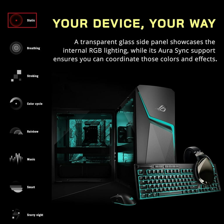 ASUS ROG Desktop, Intel i5-11400F, 16GB RAM, 512GB SSD + 1TB ASUS ROG Desktop, Intel i5-11400F, 16GB RAM, 512GB SSD + 1TB
