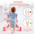 thumbnail image 6 of Flooyes Baby Push Walker Toys, Sit to Stand Toddler Learning Push Toys for 6-18 Months, Baby Walking Toys 6-12 Months,Early Learning Push Toys for Toddlers ,Pink, 6 of 8