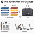 thumbnail image 2 of Cabin Bag 45x36x20 For Easyjet Lines Underseat Travel Bag Holdall Bag Carry On Hand Lugga Weekend Bag For Women, 2 of 5