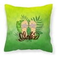 thumbnail image 1 of Carolines Treasures BB7449PW1414 Aloha Flip Flops Fabric Decorative Pillow, 1 of 4