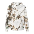 thumbnail image 7 of Linfrsh Camo Hoodie for Girl Maple Leaf Print Long Sleeved Pullover Sweatshirts with Pocket Fall Winter Trendy Casual Tops (White,2-3 Years), 7 of 7