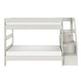 thumbnail image 4 of Modern Farmhouse Twin Over Twin Bunk Bed With Staircase, White Wash, 4 of 8