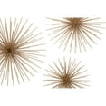 thumbnail image 6 of DecMode Contemporary Gold Metal 3D Starburst Wall Décor, Set of 3 16", 20", 24"D, 6 of 12