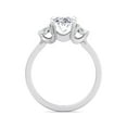 thumbnail image 3 of Croatia - Moissanite Oval Cut Lab Diamond Engagement Ring with Oval Side Stones, 3 of 5