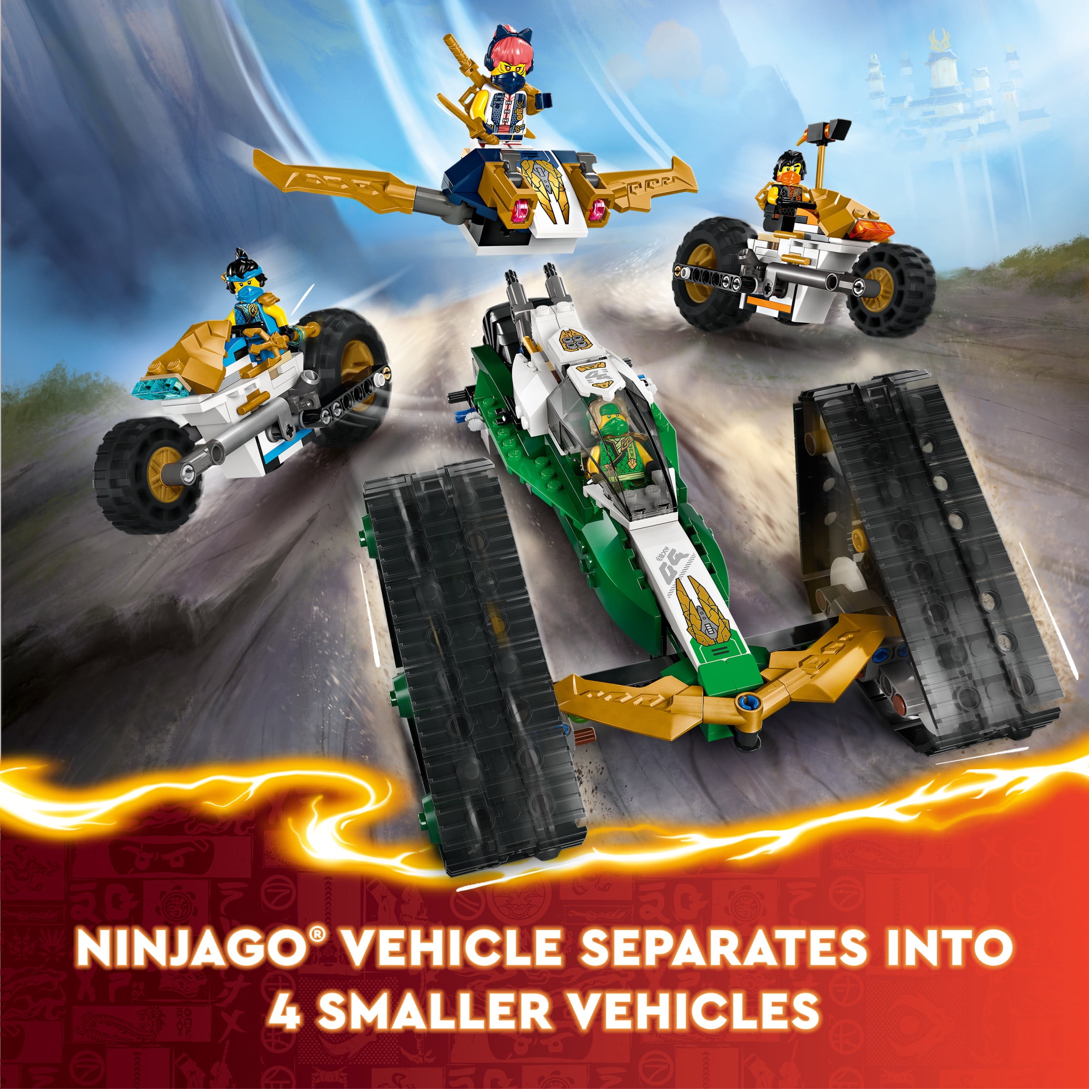 NieR　カゲロウ4個セット LEGO NINJAGO Ninja Team Combo Vehicle, 4 in 1 Ninja Playset