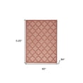 thumbnail image 2 of HomeRoots 480395 5 x 7 ft. Coral Orange Ikat Indoor & Outdoor Rectangle Area Rug, 2 of 5