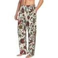 thumbnail image 2 of Balery Men'S Dark Enchanted Flowers And Birds Pants,Sleepwear Pants,Pajama Pants,Pj Bottoms Drawstring And Pockets-X-Large, 2 of 9