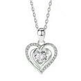 thumbnail image 1 of Simple Elegant Necklace Heart-shaped Pendant Embedded Rhinestones Valentine's Day Gift, 1 of 8