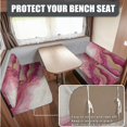 thumbnail image 2 of SCRAWLGOD Marble Print Stretch RV Dinette Cushions Covers Washable Easy Installation RV Dinette Booth Cover Replacement 2 Piece Set Camper Cushion Slipcover, 2 of 8