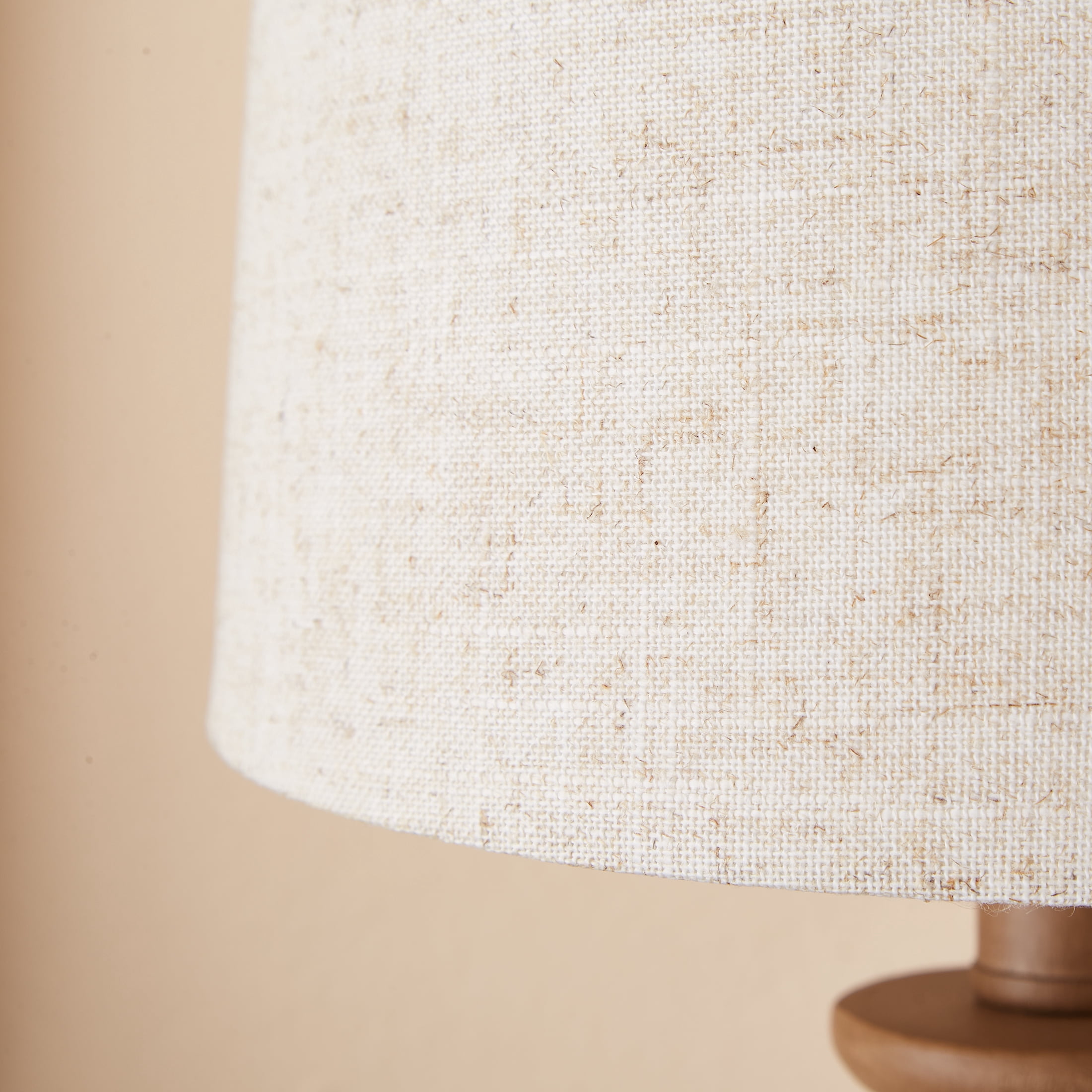 Mainstays Resin Table Lamp with Linen Shade, 18.75-Inch, Brown
