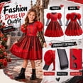 thumbnail image 4 of Descendant4 Halloween Costume Red and Chloe Princess Dress Movie Character Role Play Halloween Cosplay Dress Up Outfits Set for Carnival,Size 130, 4 of 9