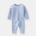 thumbnail image 5 of Lmnyox Infant and Toddler Baby's Thermal Underwear Set 2 Piece Warmth Outfits Soft Cotton Shirt and Pants Winter Clothes Set, 5 of 7