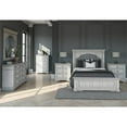 thumbnail image 5 of Highland Park Rustic Ivory Wood Upholstered Panel Queen Bed, 5 of 5