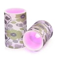 thumbnail image 7 of Yayeee Flameless Candles with Remote Flickering Battery Operated Multi Color Changing, Retro Flower Print, 7 of 7