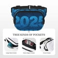 thumbnail image 5 of Kdxio Happy New Year 2025 Crossbody Double Layer Waist Bag Belt Bag for Unisex Fanny Pack Fashion Waist Packs for Hiking Running Shopping Traveling, 5 of 9