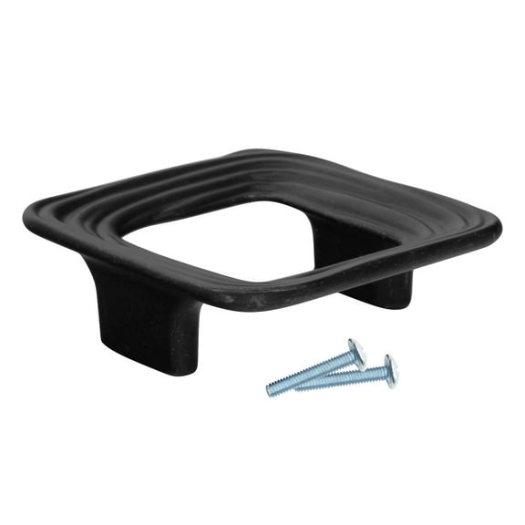 ROK Hardware Wide Momentum Square Style 1-1/4 Inch Centre to Centre Antique Metal, Cabinet Hardware Finger Pull / Handle