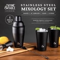 thumbnail image 5 of Thyme & Table Stainless Steel Mixology Bar Kit, Black, 5 Piece Set, 5 of 6