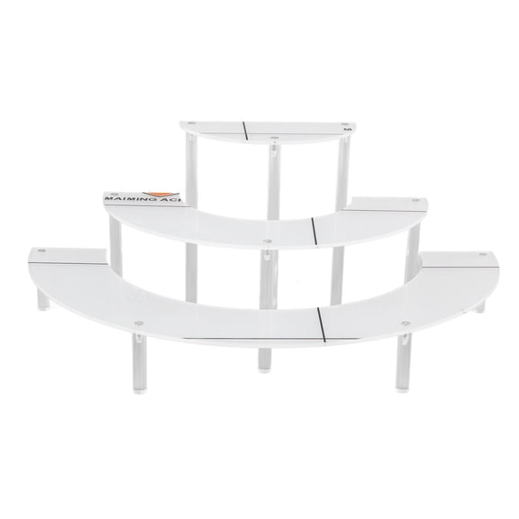 YAHHU Transparent 3‑Tier Acrylic Display Stand – 15.75" L x 7.87" W x 0.39" H, Ideal for Cosmetics, Food & Retail – Detachable, Stable, Space‑Saving