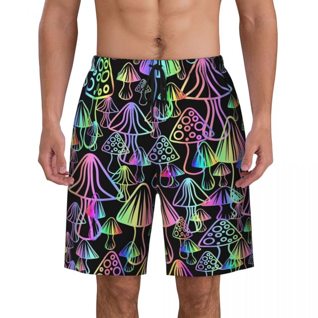 Board Shorts Summer Psychedelic Hawaii Beach Short Pants Men Running Surf Fast Dry Printed Swim Trunks