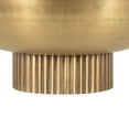 thumbnail image 6 of Kate and Laurel Rooks Ribbed Decorative Metal Bowl, 12 Inch Diameter, Brass, Modern Raised Fruit Bowl for Kitchen Counter or Use as a Key Bowl for an Entryway Table, 6 of 9