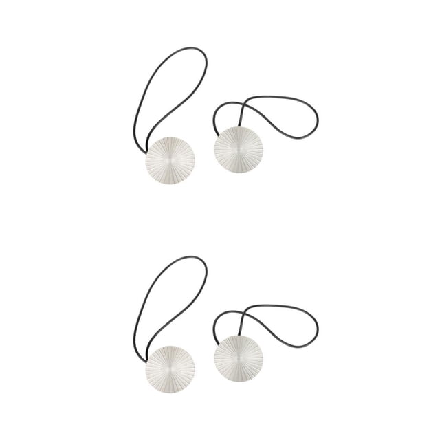 Yuarrent 2 piezas de cortina de metal Tieback Poliéster Estilo simple Cocina Parasol Sujetador de fijación Hebilla Plata clara Plata clara 2Conjunto