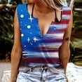 thumbnail image 2 of Edvintorg 4Th Of July Tank Top For Women Clearance Fashion Summer Womens Tops And Blouses Casual Round-Neck Sleeveless Vest Strapless Printed Festival Tops, 2 of 6