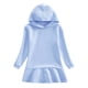 thumbnail image 1 of Odeerbi Niñas Sudaderas Con Capucha Vestido Plisado Sudadera de Algodón Vestido Color Sólido Manga Larga Vestido Suelto, 1 of 3