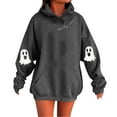 thumbnail image 2 of Karight Women's Ghost Graphic Sweatshirts Halloween Printing Hoodies Oversized Loose Fit Sweatshirt Pullover Long Sleeve Pullover, 2 of 4
