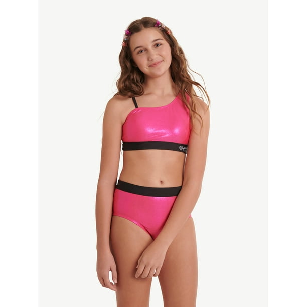 Bred vifte spor Et bestemt Justice Girls Sport Shine Bikini Swimsuit, Sizes 5-18 - Walmart.com