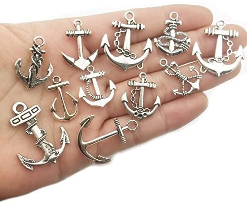 Details about   12 brass anchor charms 