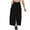Black, variant on Cargo Maxi Skirts for Women High Waisted Front Slit Casual Solid Color Long Skirts with Pockets Streetwear