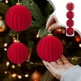 thumbnail image 4 of Christmas Ornaments 15CM 2PCS Extra Large Flocked Christmas Balls Set Shatterproof Hanging Decorations for Christmas Tree Holiday Party Home Décor and Winter Scene Arrangement**, 4 of 6