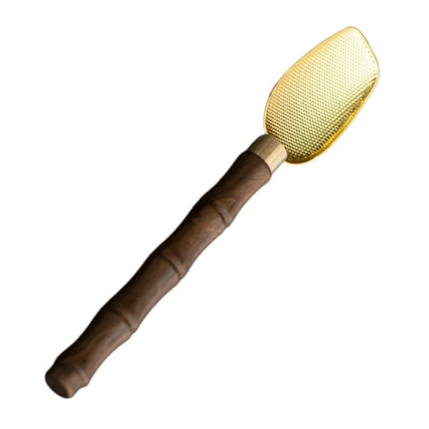 Utensilios para preparar matcha con cuchara, fáciles de limpiar, hechos a mano para la ceremonia del matcha. oro